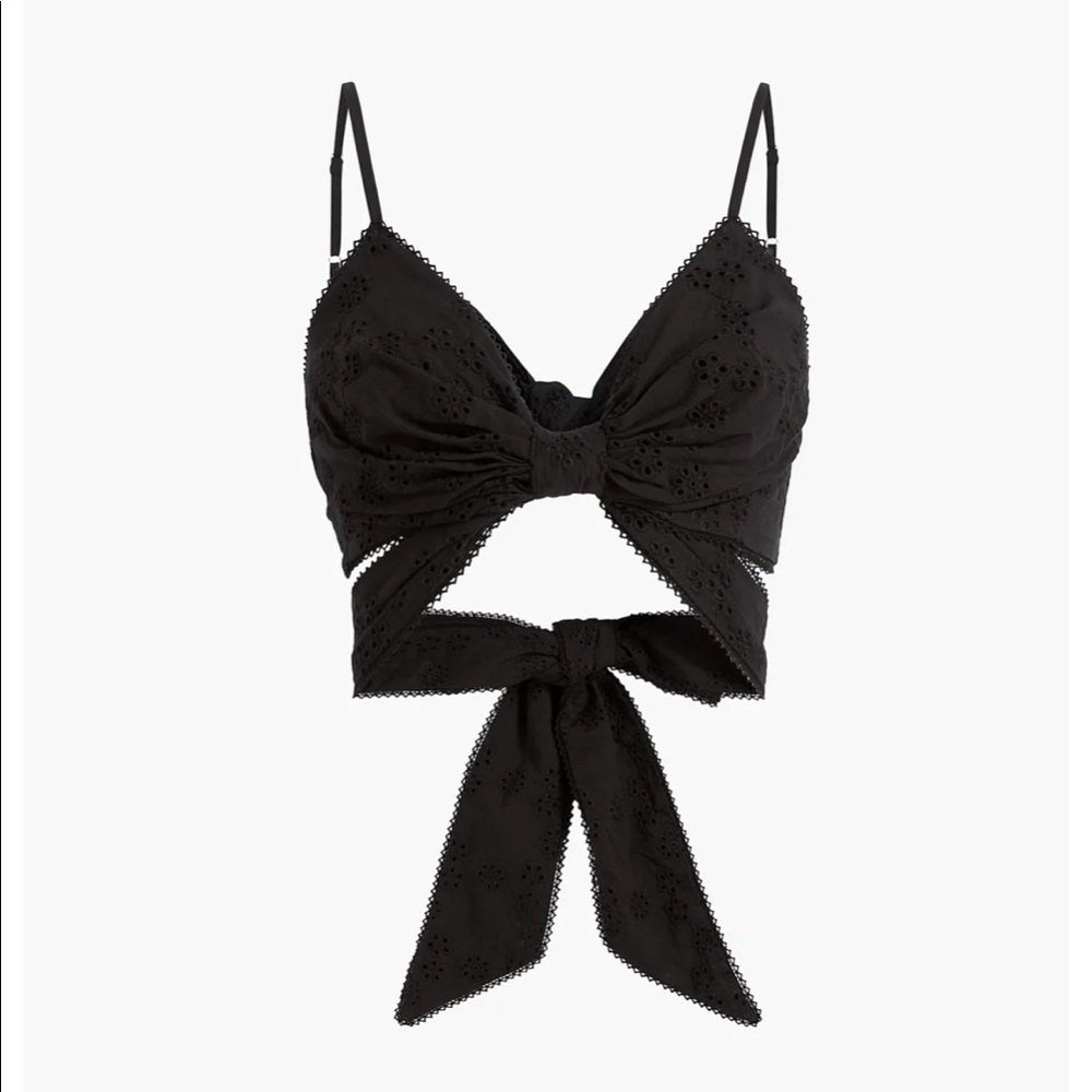 *SOLD* Hill House Home Eyelet Celine Top in Black